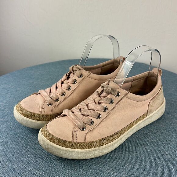 Vionic Winny Pink Leather Low Top Sneakers Size 6.5 - Picture 1 of 8